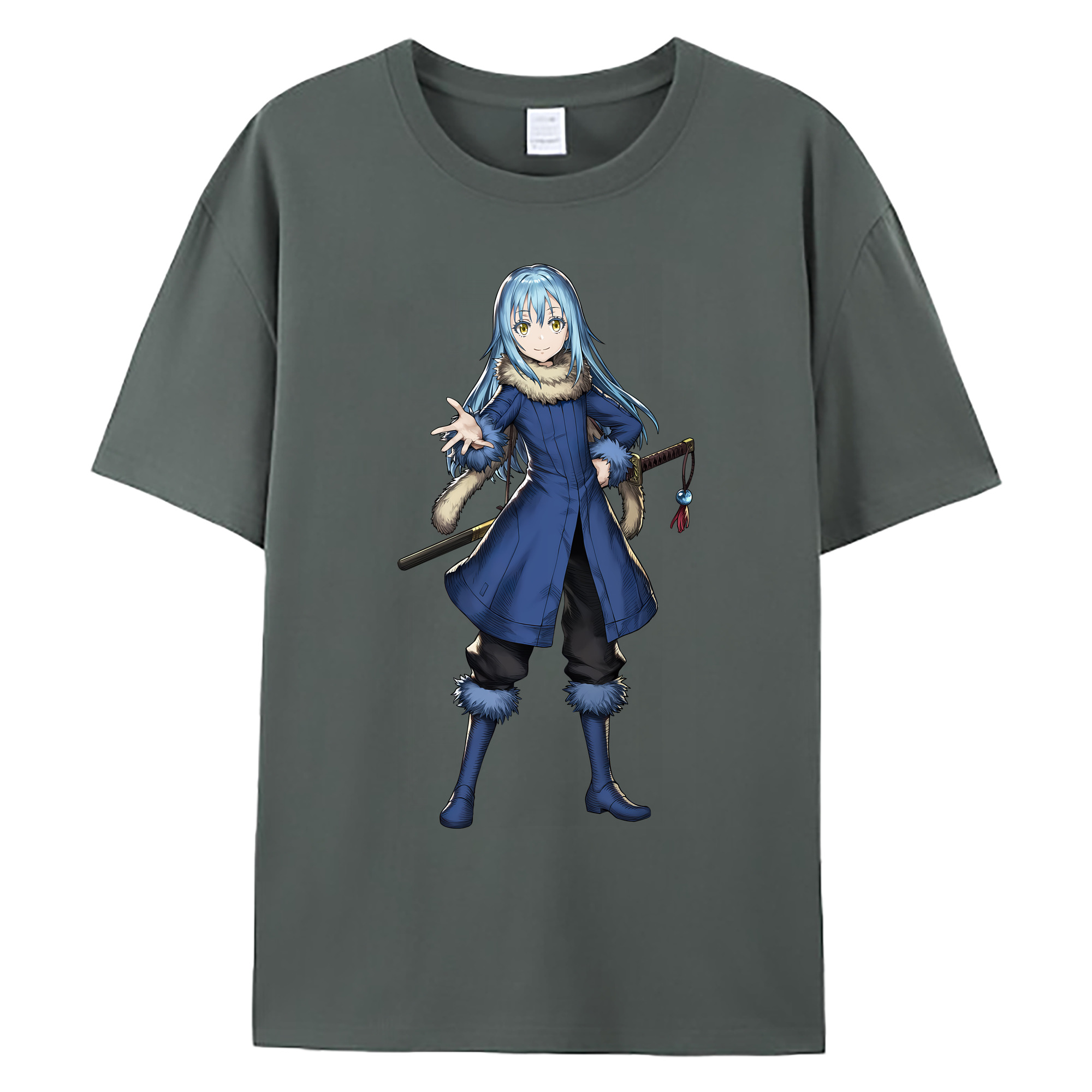 （画像用） 転スラ Regarding Reincarnated to Slime 綿100％ メンズ半袖Tシャツ｜肌触りやわらか＆通気性